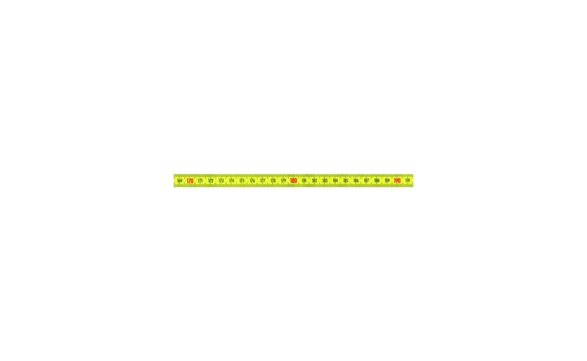 Stålmålebånd Diesella selvheftende V mot H - Stålmålebånd selvheftende Diesella 5mX13mm V mot H gul