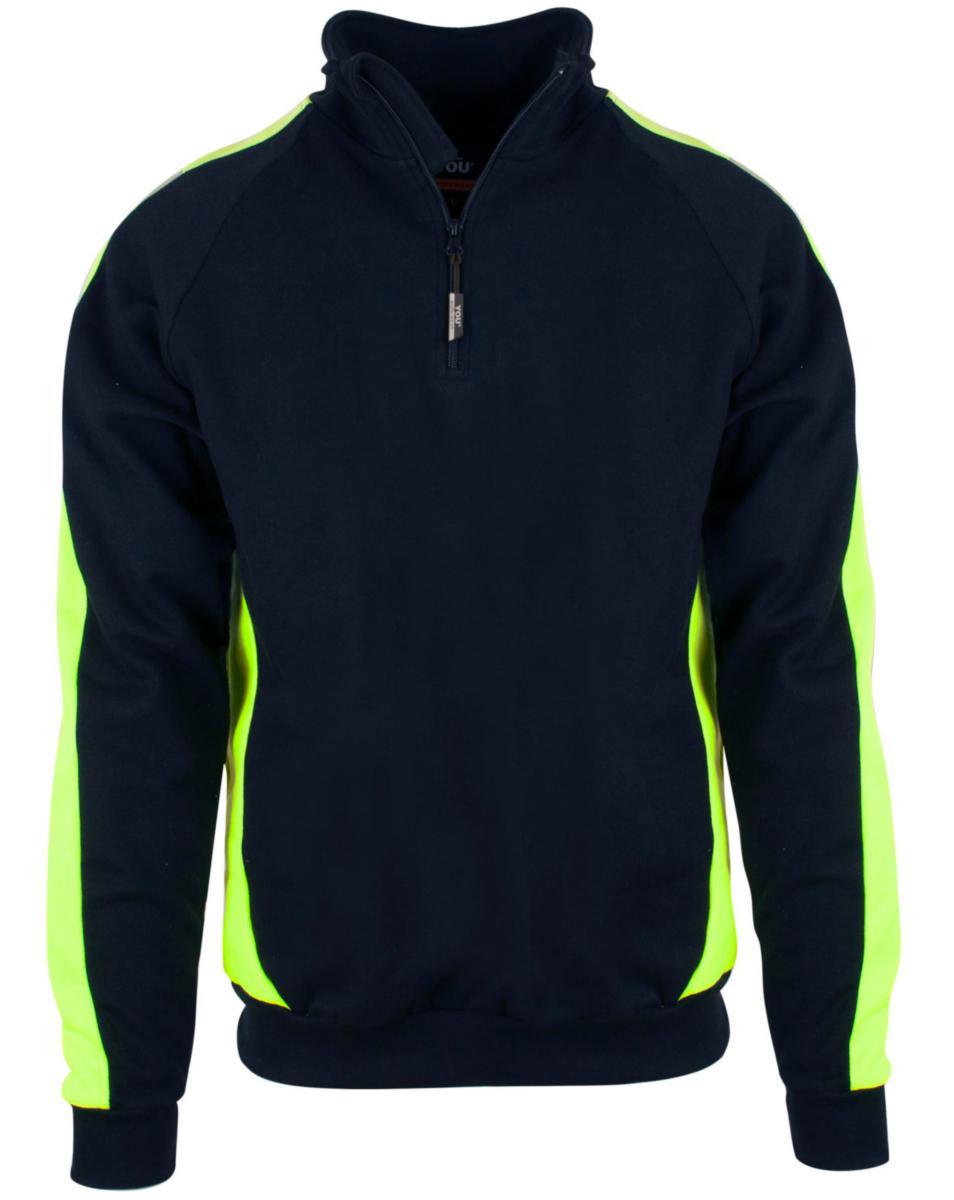 Genser zip YOU® Wilmington Pro - Genser zip YOU Wilmington Pro Marine/gul str XL