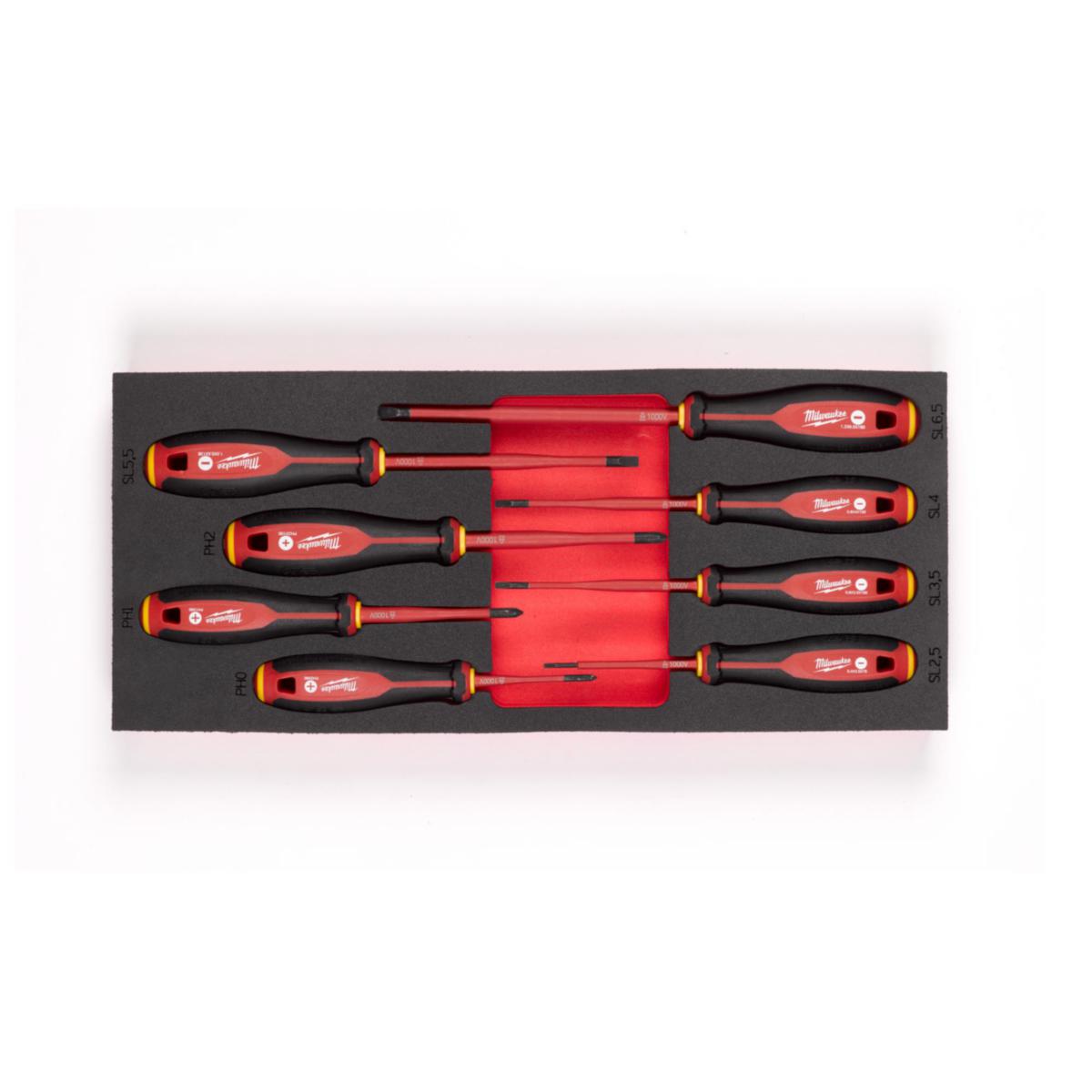 Skrutrekkersett Milwaukee Modul, 8 deler - Modul Skrutrekkersett Milwaukee SL/PH 8 deler