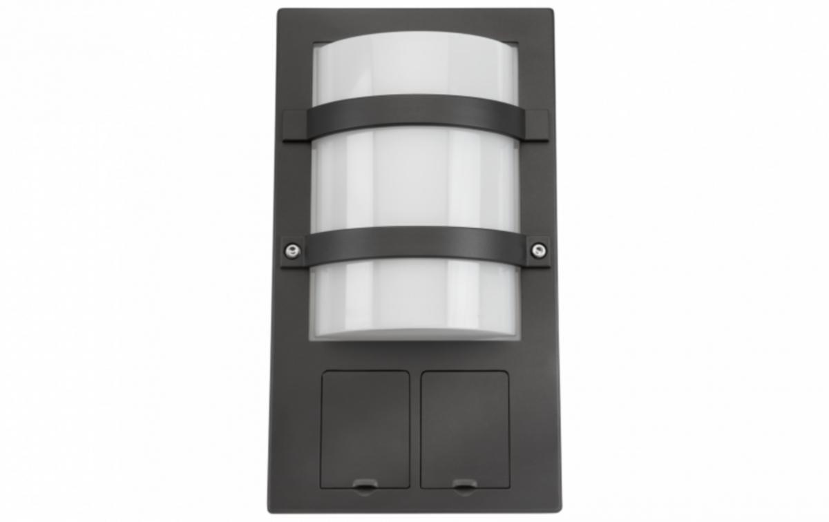 Veggarmatur Sg® Trio LED - TRIO GRAFITT LED 3000K m/2x kontakt