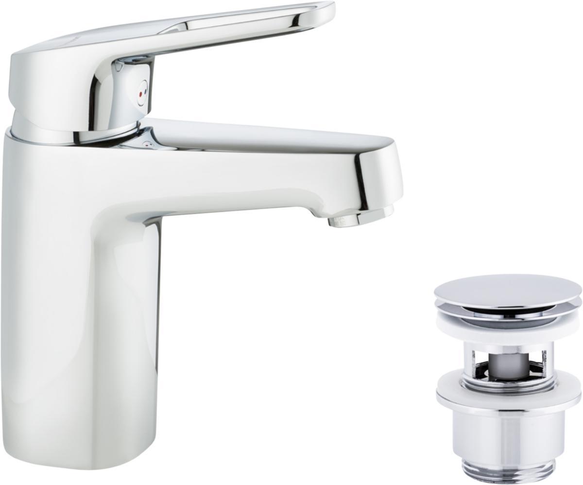 Servantbatteri FMM Siljan med push-down ventil - FMM Siljan servantbatteri push-down ventil. 3/8" SoftPex