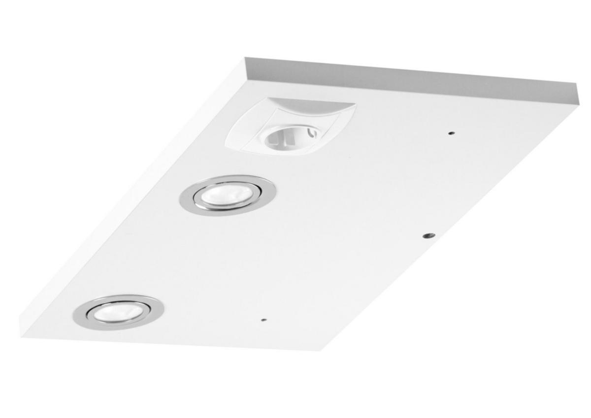 Lysarmatur med el-uttak, a-collection - A-collection lystopp 2 spot Hvit.m/uttak 230Vt/overskap