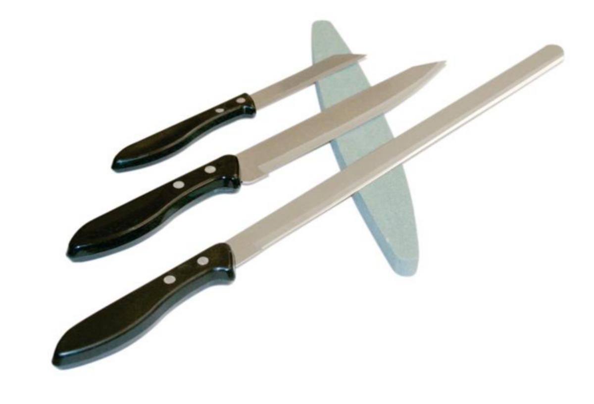 Knivsett m/bryne, Glavaflex - Knivsett (3 kniver+ bryne) Glavaflex