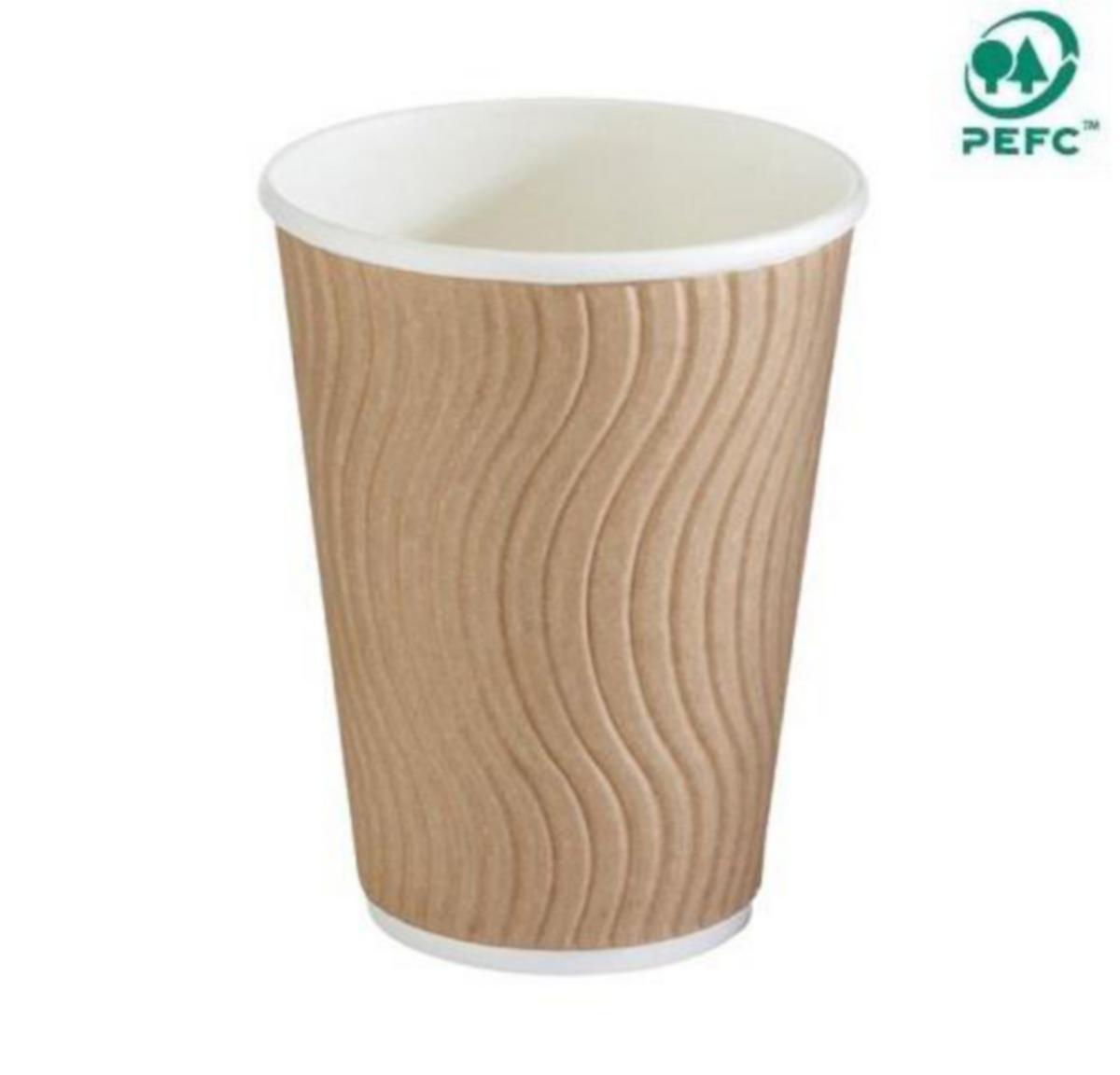 Termobeger Huthamaki Double Wall - Termobeger Double Wall Wave Huhtamaki 30cl 40pk
