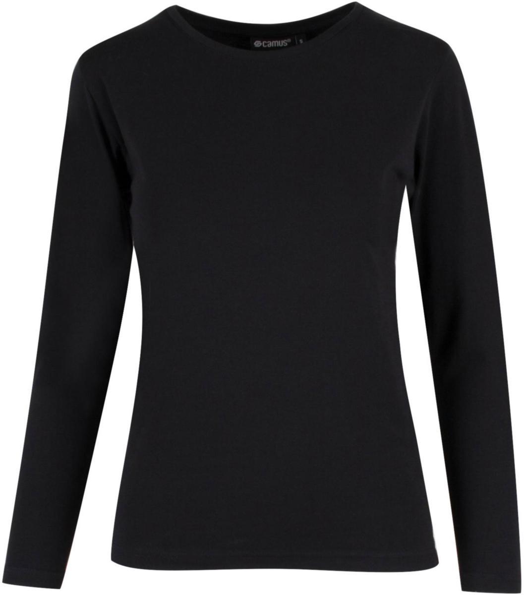 T-skjorte lang erme dame YOU® Varna - T-skjorte lang erme dame YOU Varna svart str XL