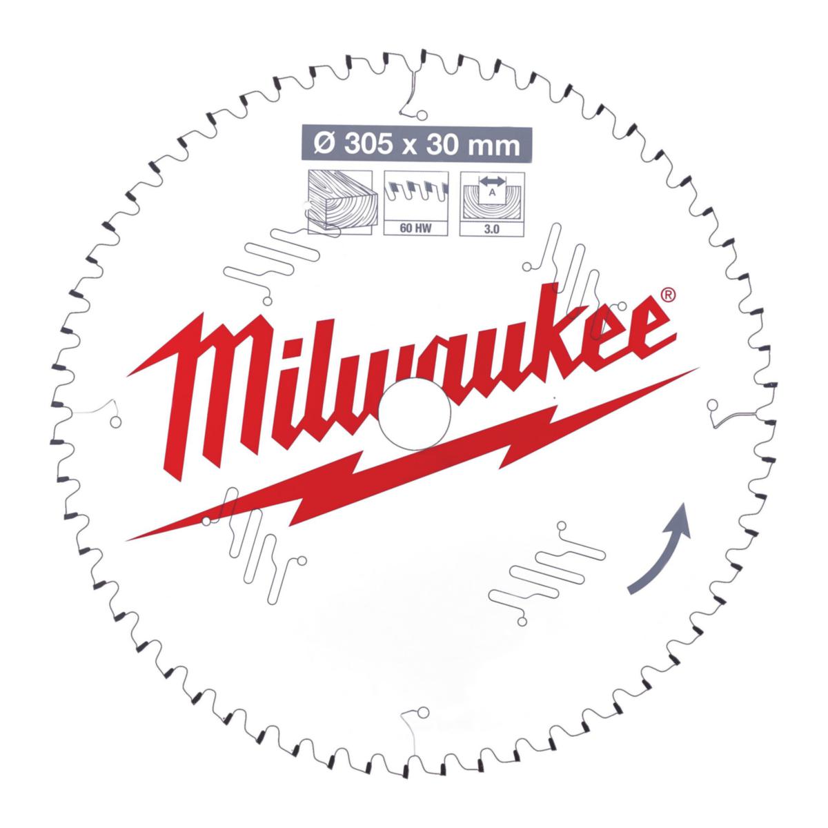 Sirkelsagblad Milwaukee CSB P Tre MS - Sirkelsagblad CSB MS W Milwaukee Ø305x30x3.0mm 60T