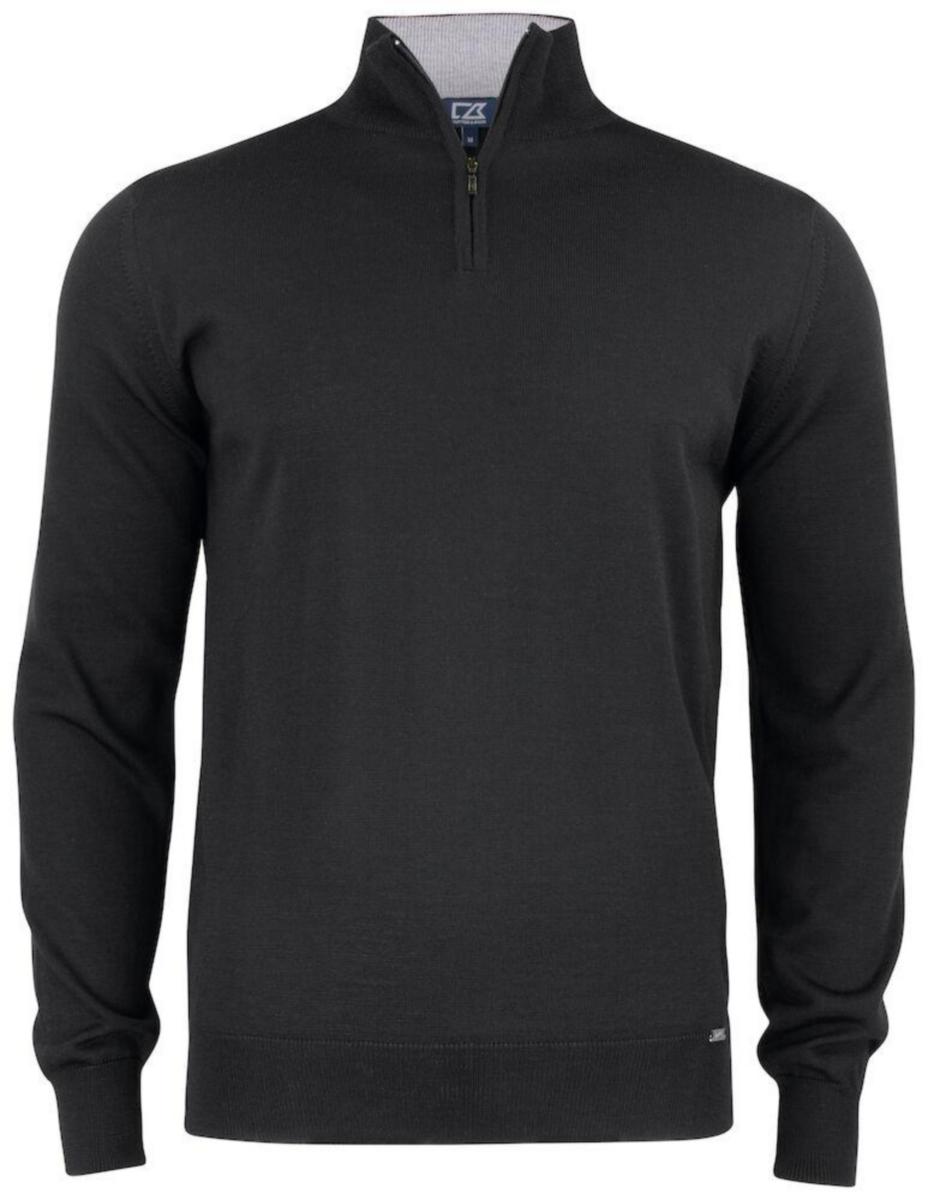 Ullgenser Everett Half-Zip - Genser Everett HZ svart str XS