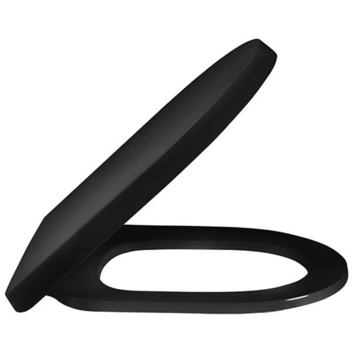 Klosettsete Comfort D2 antibakteriell, Pressalit - Pressalit klosettsete Comfort D2 svart antibak. SC/QR D-form