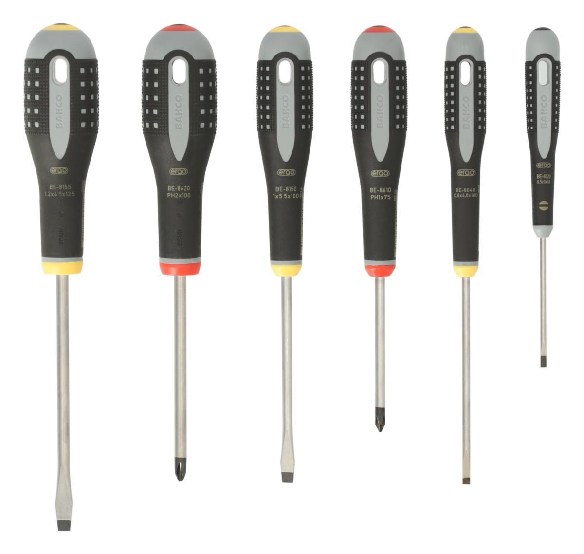 Skrutrekkersett Bahco BE-9881 - Skrutrekkersett BE-9881 Ergo Bahco SL PH 6 deler