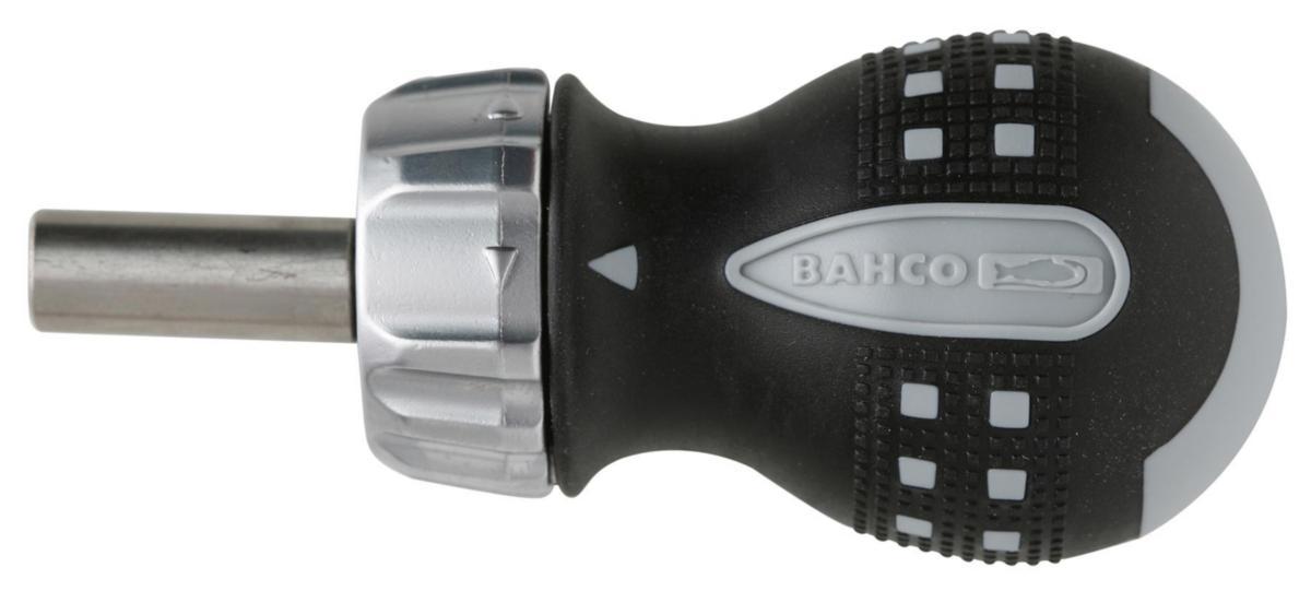 Bitsskralleskrutrekker Bahco 808050S - Skralleskrutrekker 808050S Bahco 1/4" 45mm Stubby