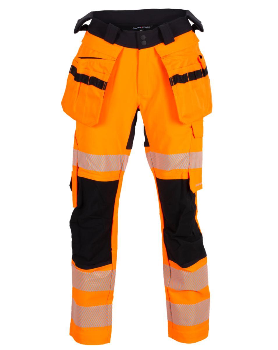 Håndverksbukse BS dame Lillehammer HiVis kl.2 - Håndverksbukse BS Lillehammer W HiVis kl.2 svart/ora C50