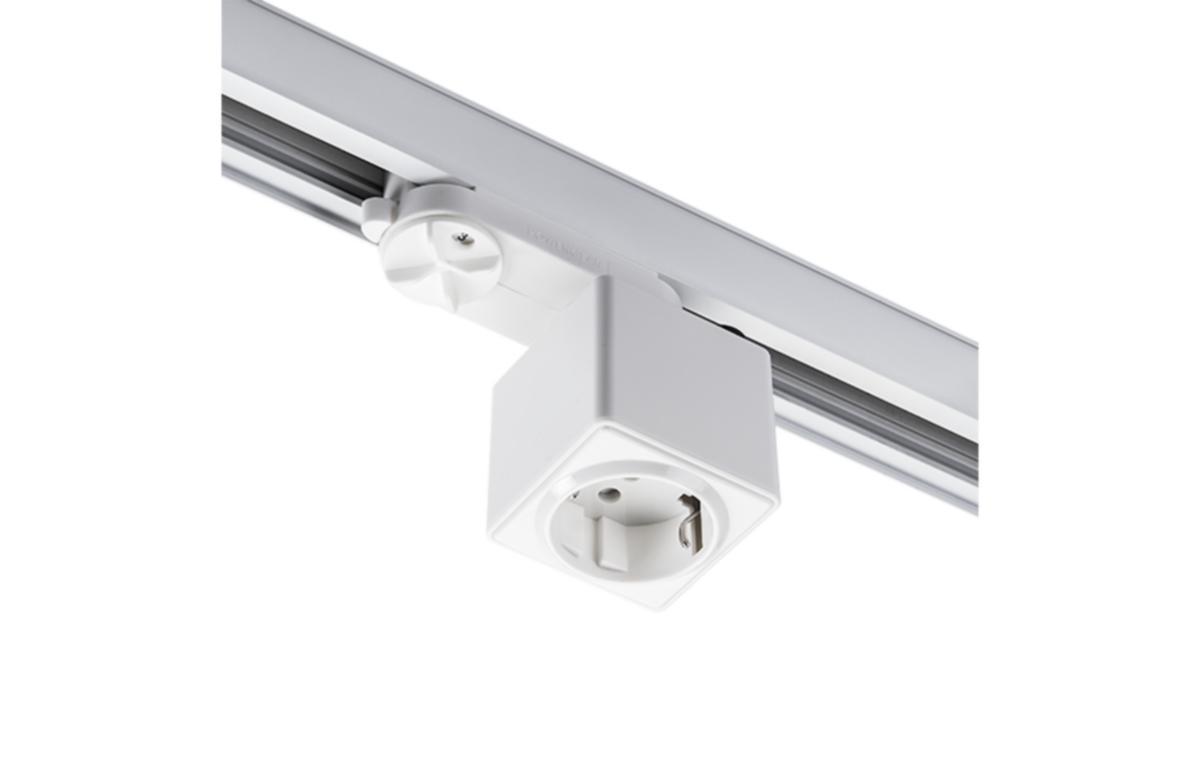 Shopline 3T Sg® flyttbar stikkontakt - 3-T HVIT FLYTTBAR STIKKONTAKT