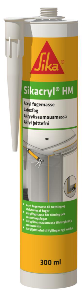 Fugemasse Sikacryl HM Lateksfuge - Fugemasse Sikacryl HM 300 Sika 300ml grå lateks