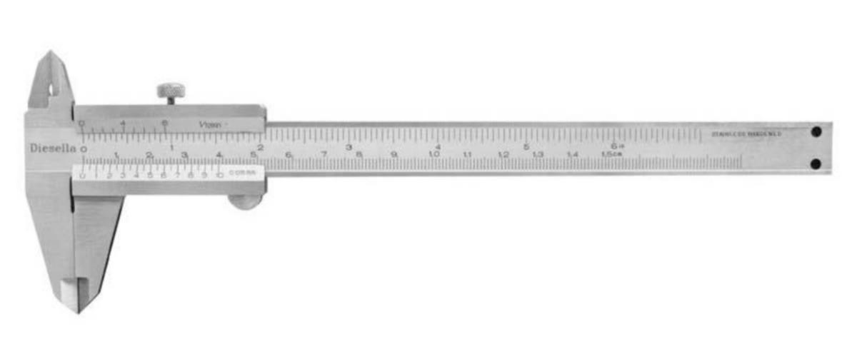 Skyvelære Diesella VCO - Skyvelære med skruelås Diesella 150X0.05mm 40mm kjeft