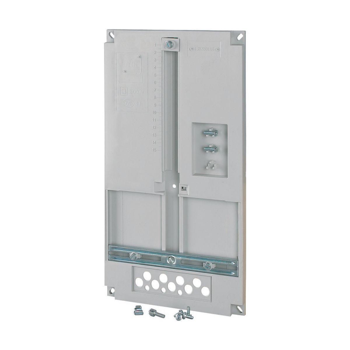 Målebrett til montasjeplate Eaton - MÅLERBRETT ZBR 370X210G 3 FASE