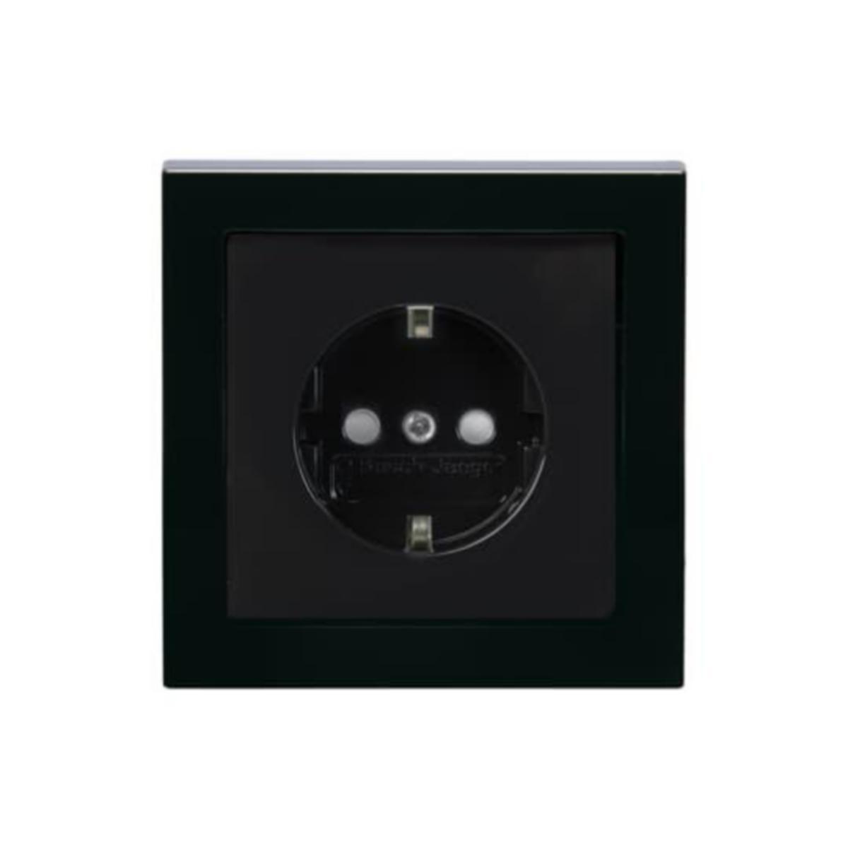 Stikkontakt Impressivo Innfelt Enkel med Ramme Antrasitt - IMPRESSIVO STIKK ENKEL M/J ANT 