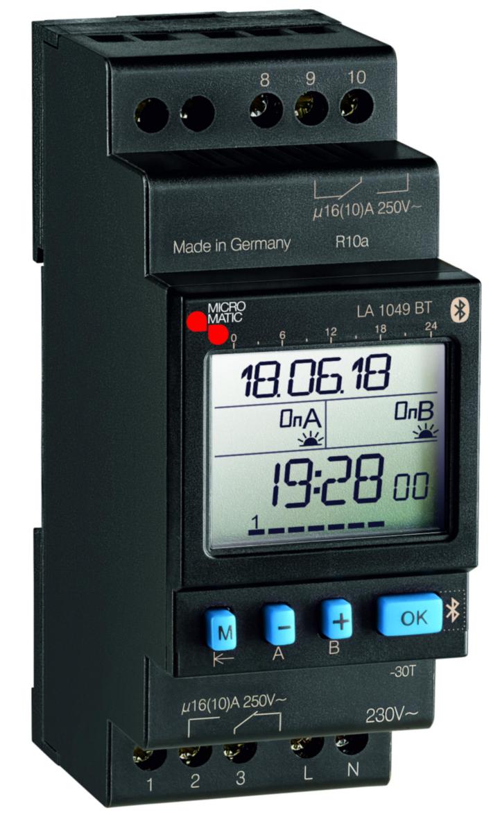 Elektroniske døgn og ukeur Micro Matic/Function MM7596 - Elektr. astrour MM7596 230V 2-kanaler for DIN skinne