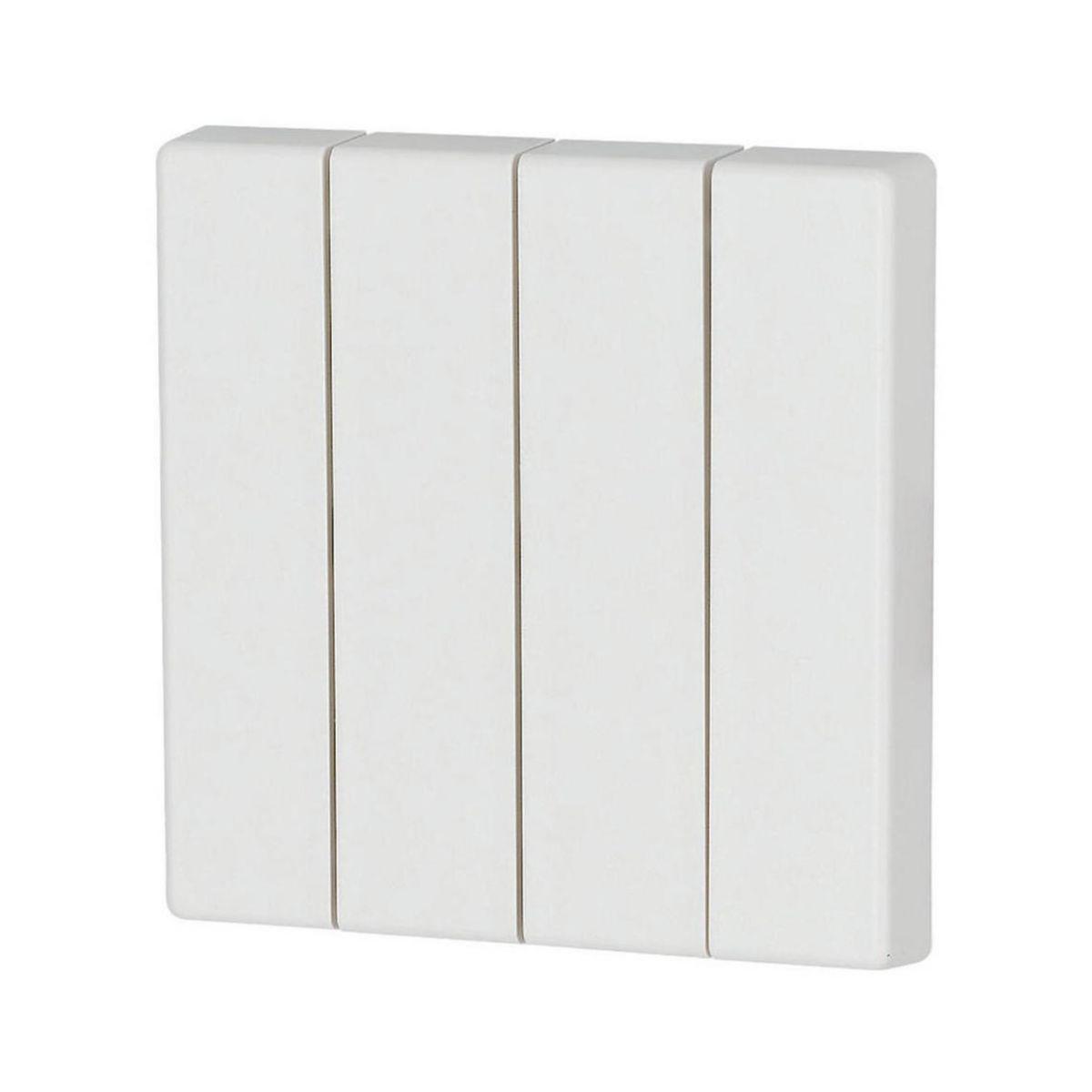 4-Felts Vippe Eaton - 4-felts vippe ren hvit 55x55mm CWIZ-04/01