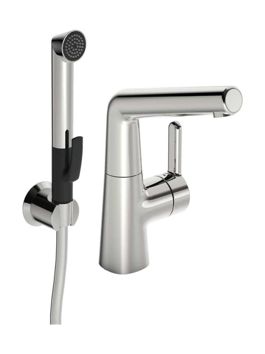 Servantbatteri Oras Inspera med svingbar tut og sidegrep - Oras Inspera Servantkran 3008F sidegrep. Bidetta. svingb. tut