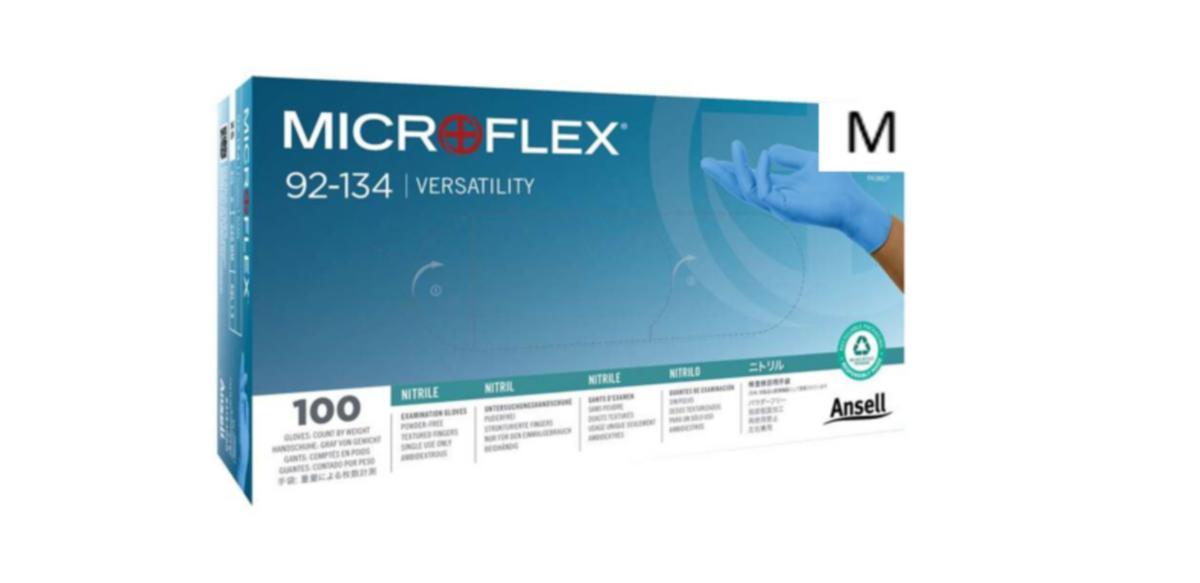 Engangshanske nitril Ansell Microflex® 92-134 - Engangshanske nitril Ansell Microflex 92-134 str 7.5-8