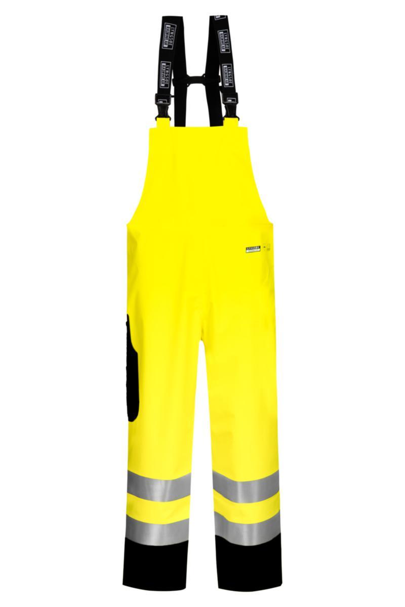 Regnbib Lyngsøe HiVis kl.2 - Regnbib Lyngsøe HiVis gul/marine str 4XL