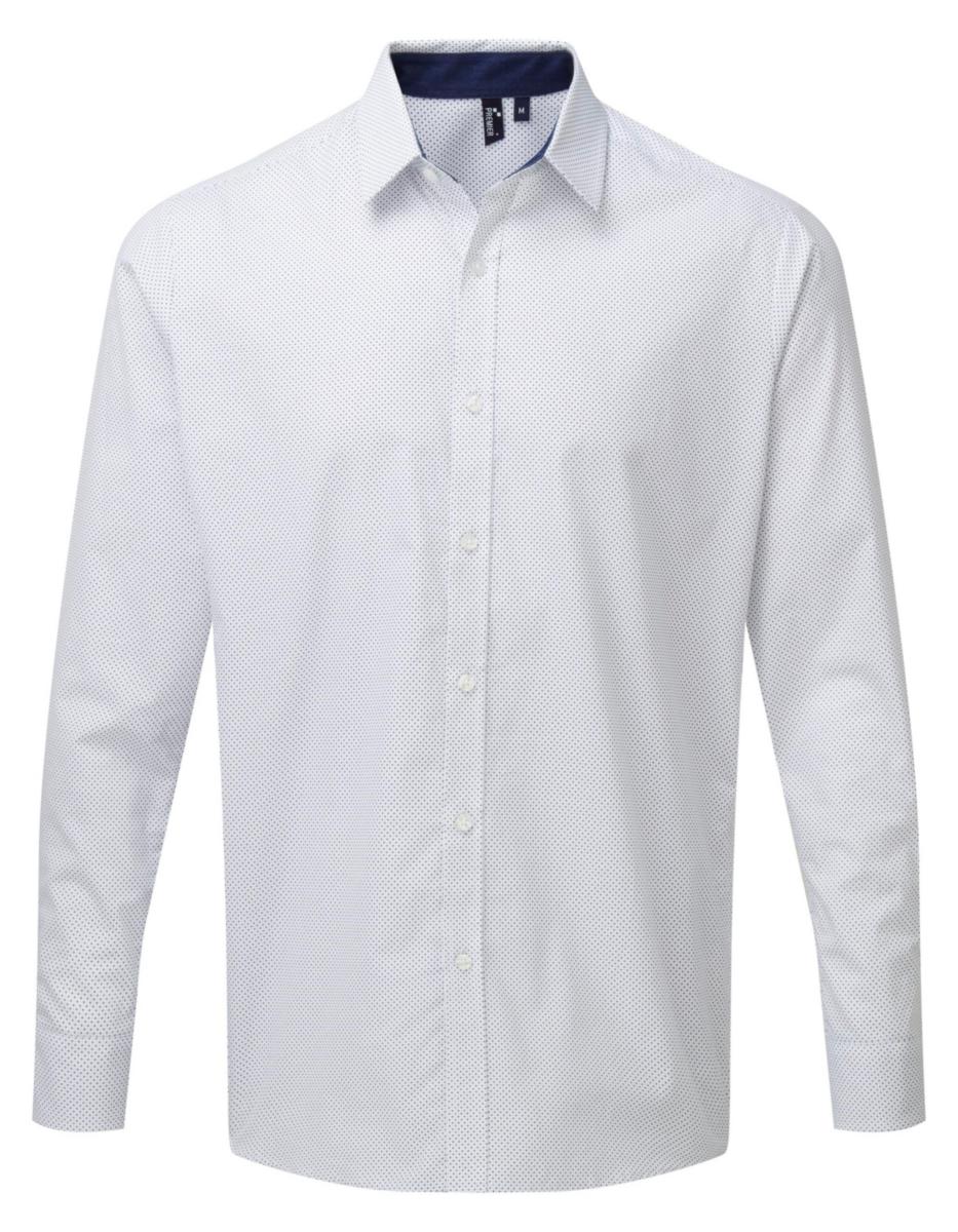 Skjorte Premier Denim Pindot - Skjorte Premier Denim Pindot Prikket str L