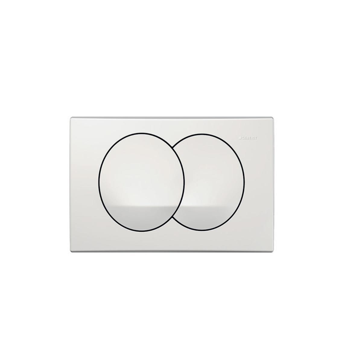 Betjeningsplate Delta Zero, Geberit - Geberit betjeningsplate Delta Zero hvit/hvit dbl.skyll