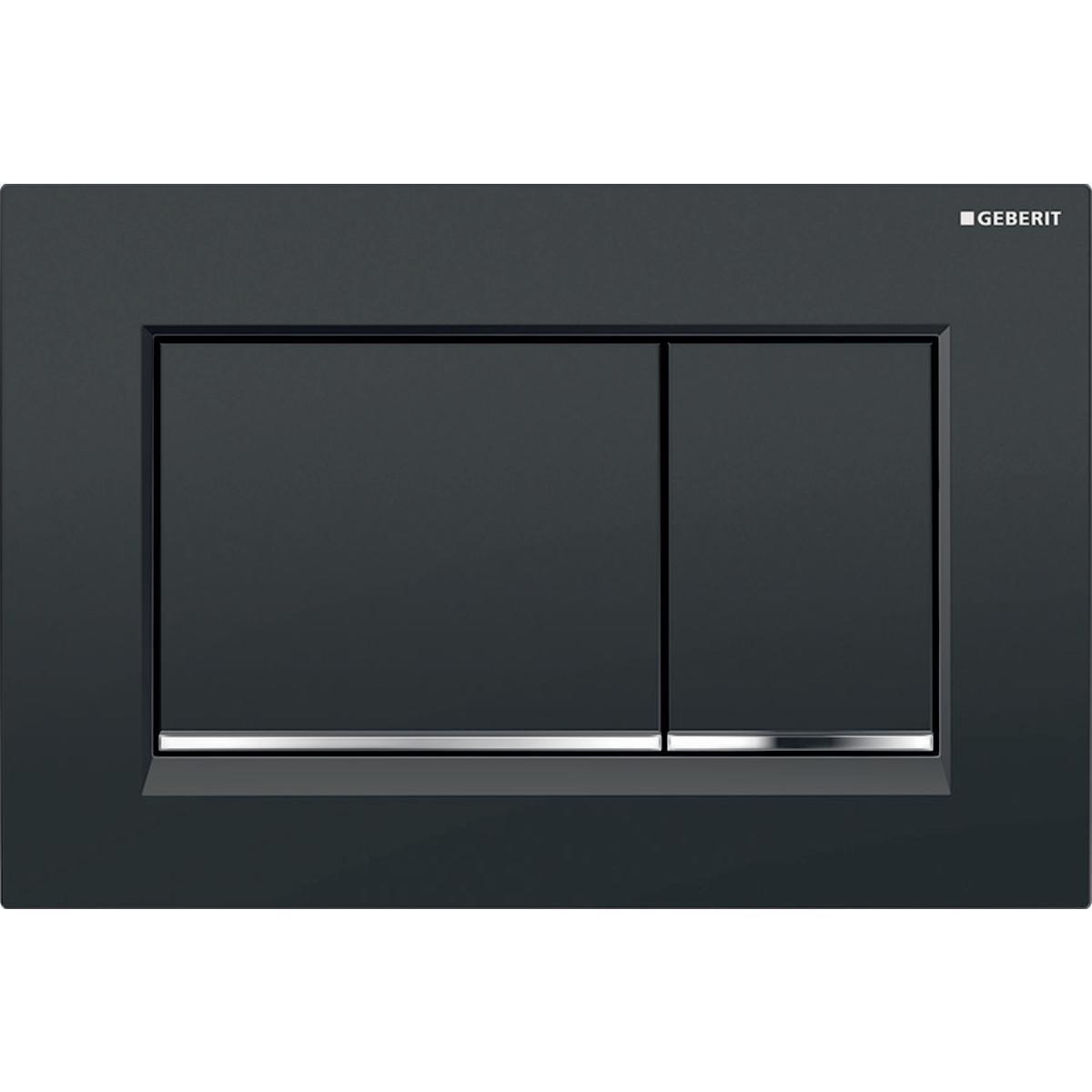 Betjeningsplater Geberit Sigma 20 dobbelskyll - GEBERIT Sigma 20 betj.pl dobb kunststoff. sort/blank/sort