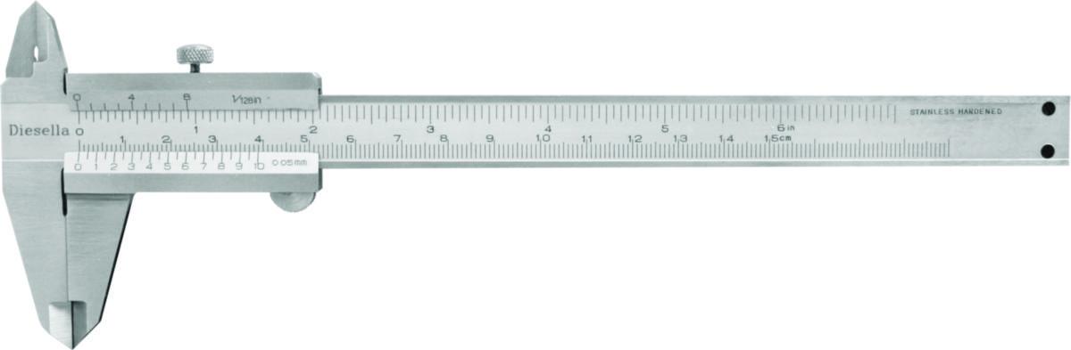 Skyvelære Diesella VCO - Skyvelære med skruelås Diesella 150X0.02mm 40mm kjeft