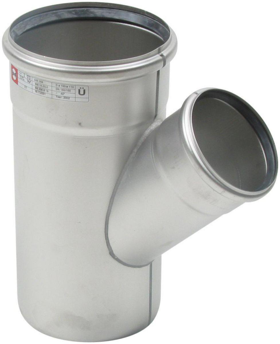 Grenrør 45° enkelt, AISI 304, Europipe - 110 x 75 mm x 45° Europipe grenrør. AISI 304