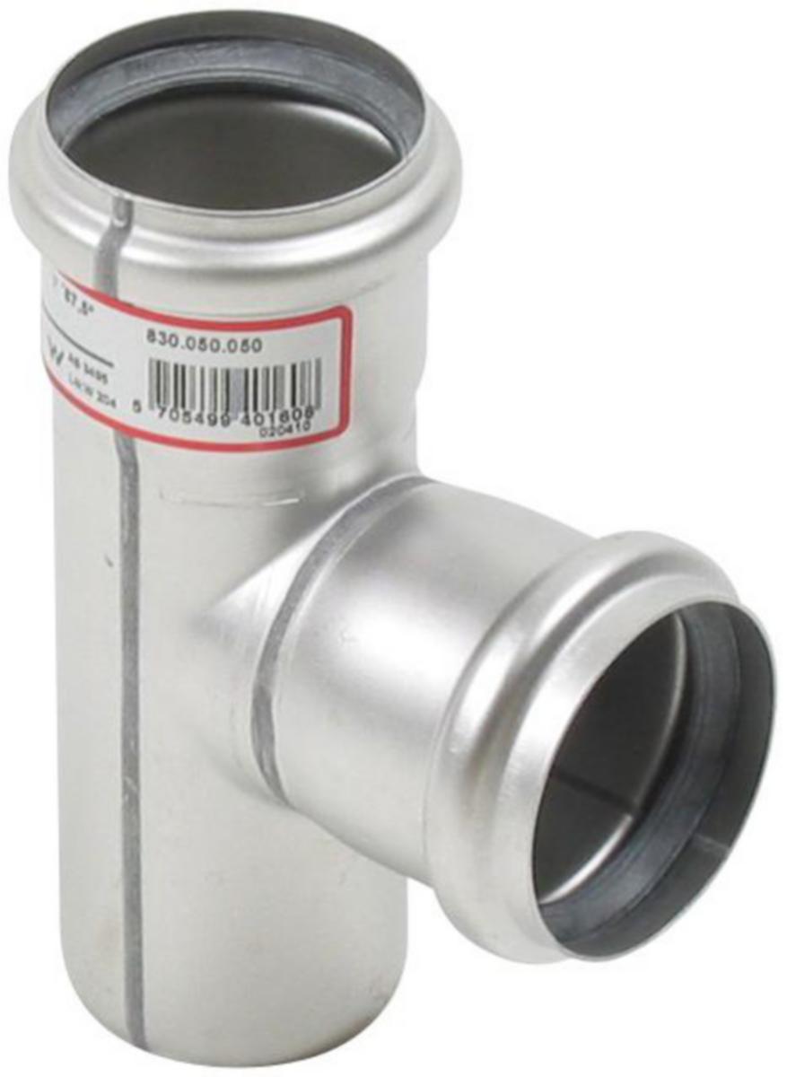 Grenrør 87.5°, AISI 304, Europipe - 50 x 50 mm x 90° Europipe gren AISI 304
