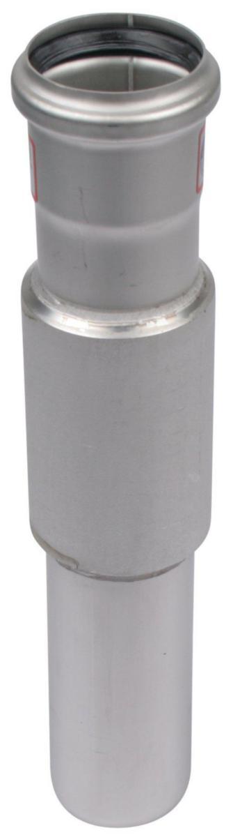 Gjennomføring med muffe AISI 304, Europipe - 50 mm gj føring lang m/muffe AISI 304