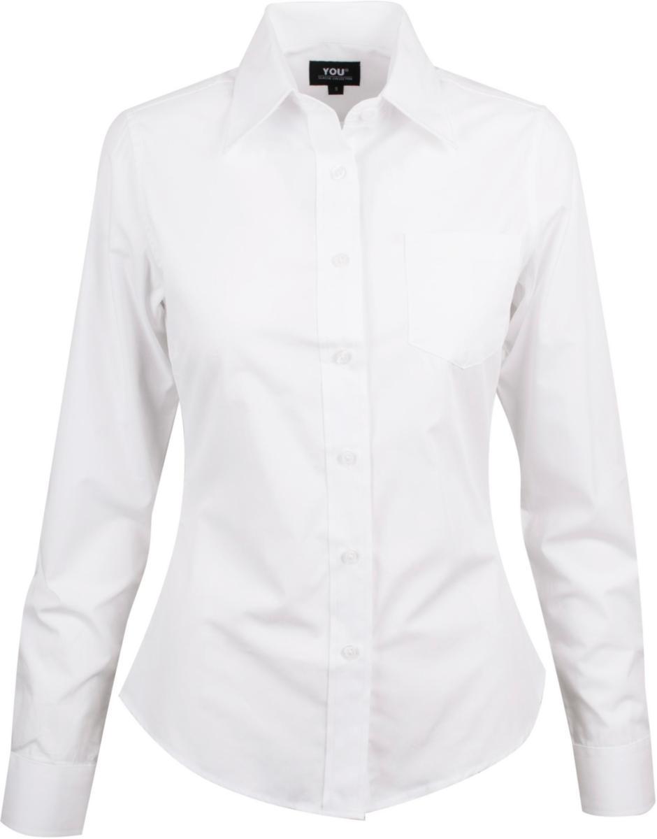 Skjorte dame lang erme YOU® Helena - Skjorte dame lang erme YOU Helena hvit str L