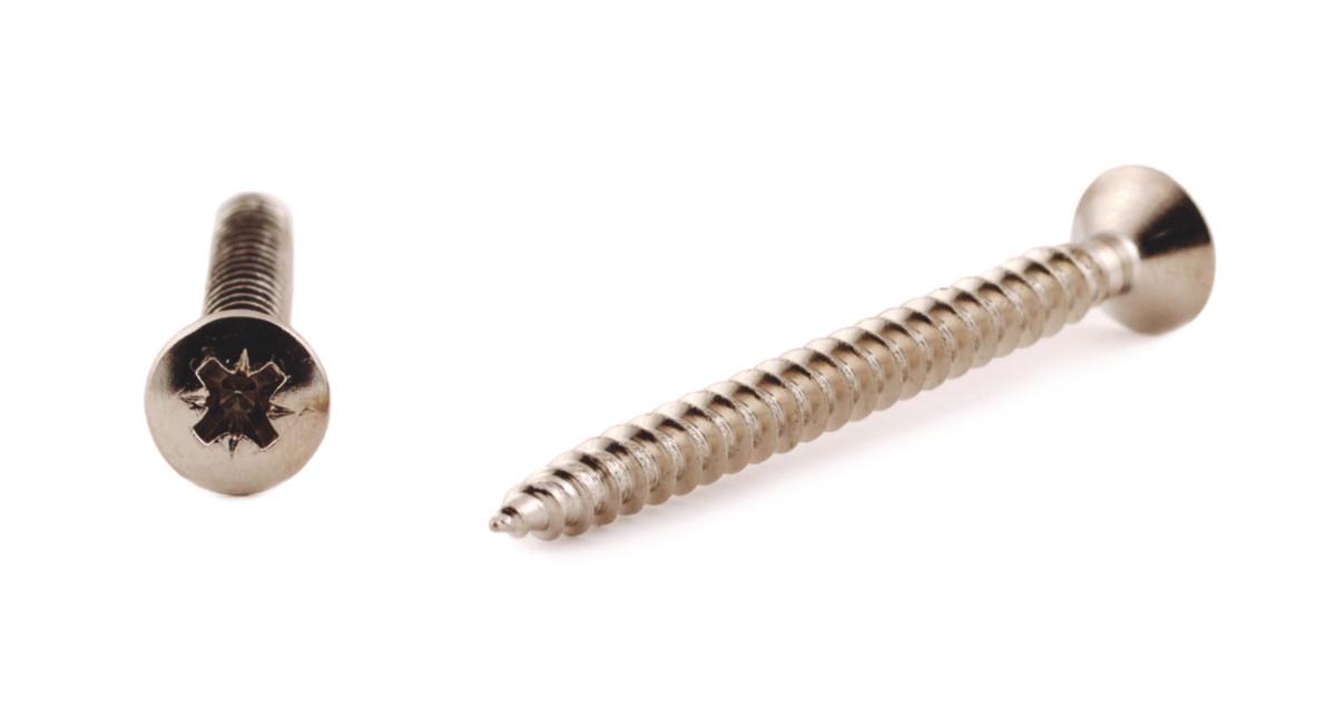Treskrue TKFX VVS rustfri A2 - VVS skrue 3.5X25 A2 polert PZ treskrue VVS rustfri linseh AN