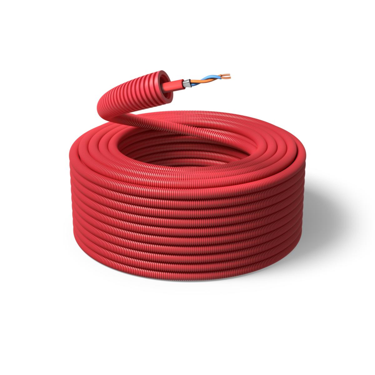 Ferdigtrukket K-rør Pmflex Ring med brannalarmkabel - K-rør 16/ELQYB 2X1 R100 