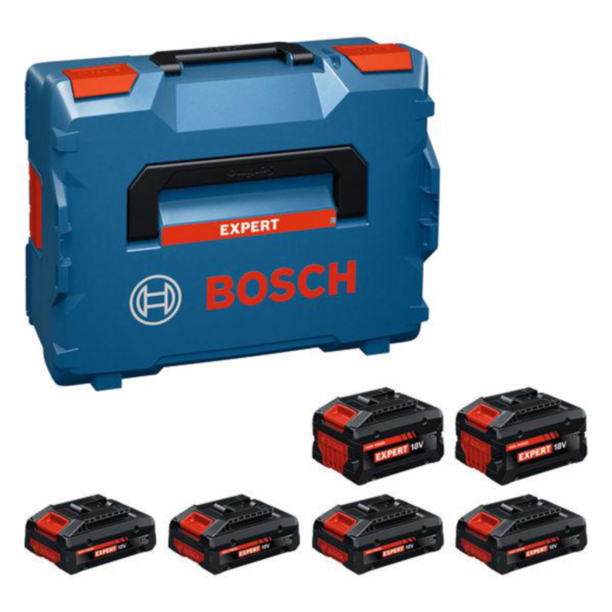 Batterisett Bosch Expert 18V med koffert - Batterisett Expert 18V 4X4AH Bosch 18V 4x4.0Ah