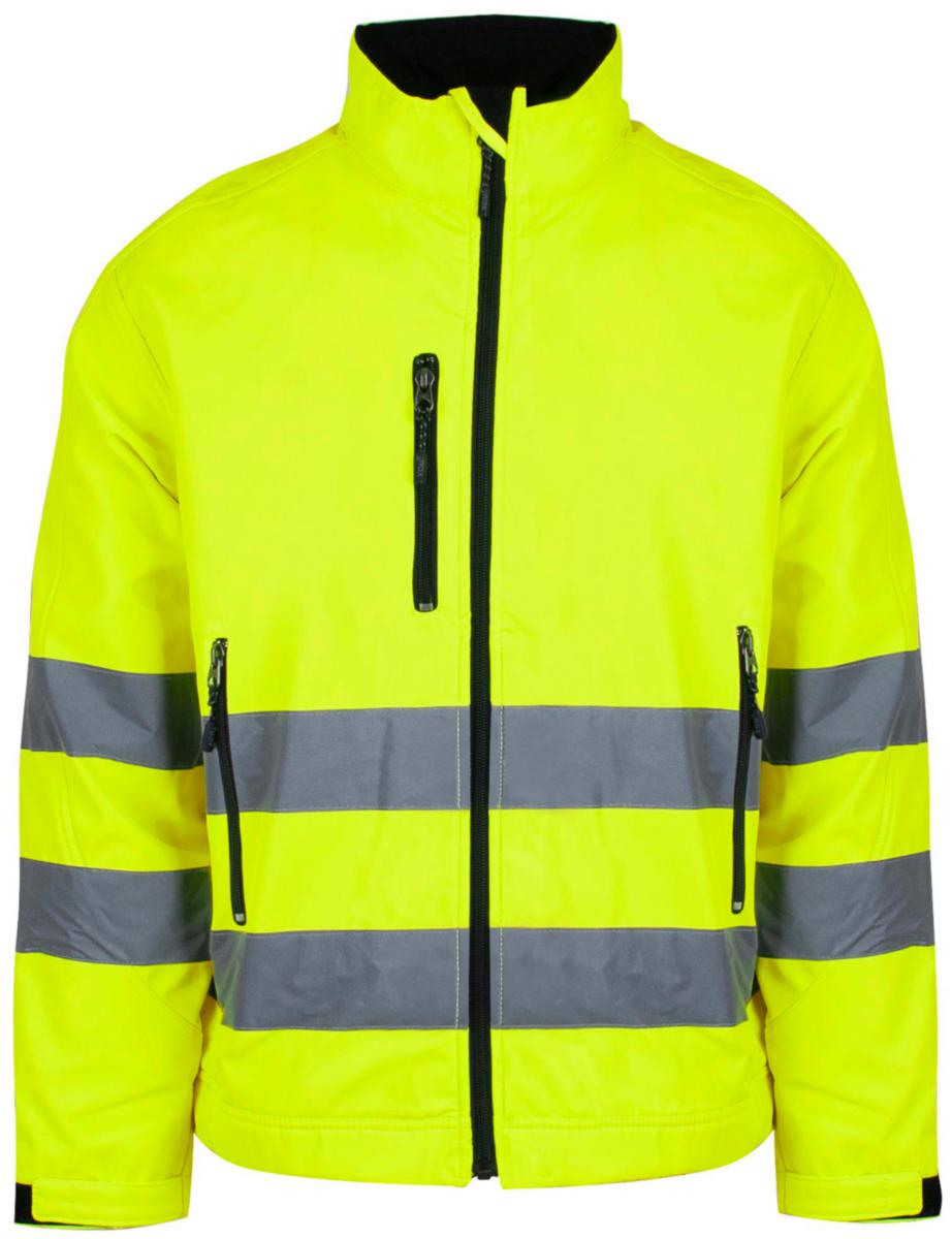 Softshelljakke YOU Lysekil HiVis kl.2 - Softshelljakke YOU Lysekil HiVis kl.2 gul str S