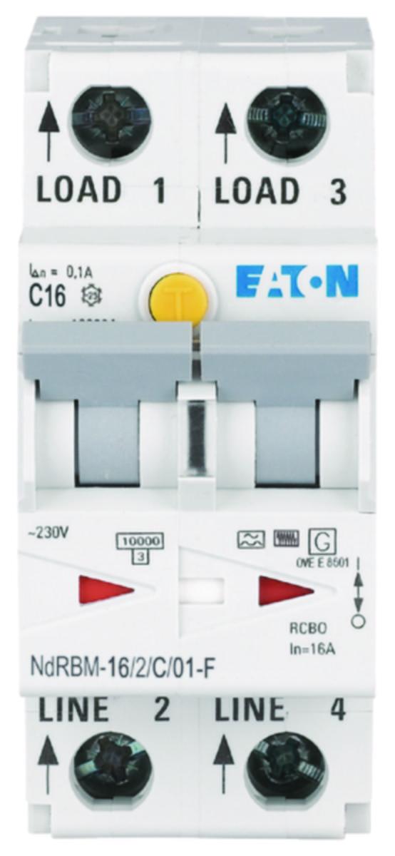 Jordfeilautomat Eaton xDigital F-OL/C - Jordfeilautomat 16A C Type-F NdRBM-16/2/C/01-F