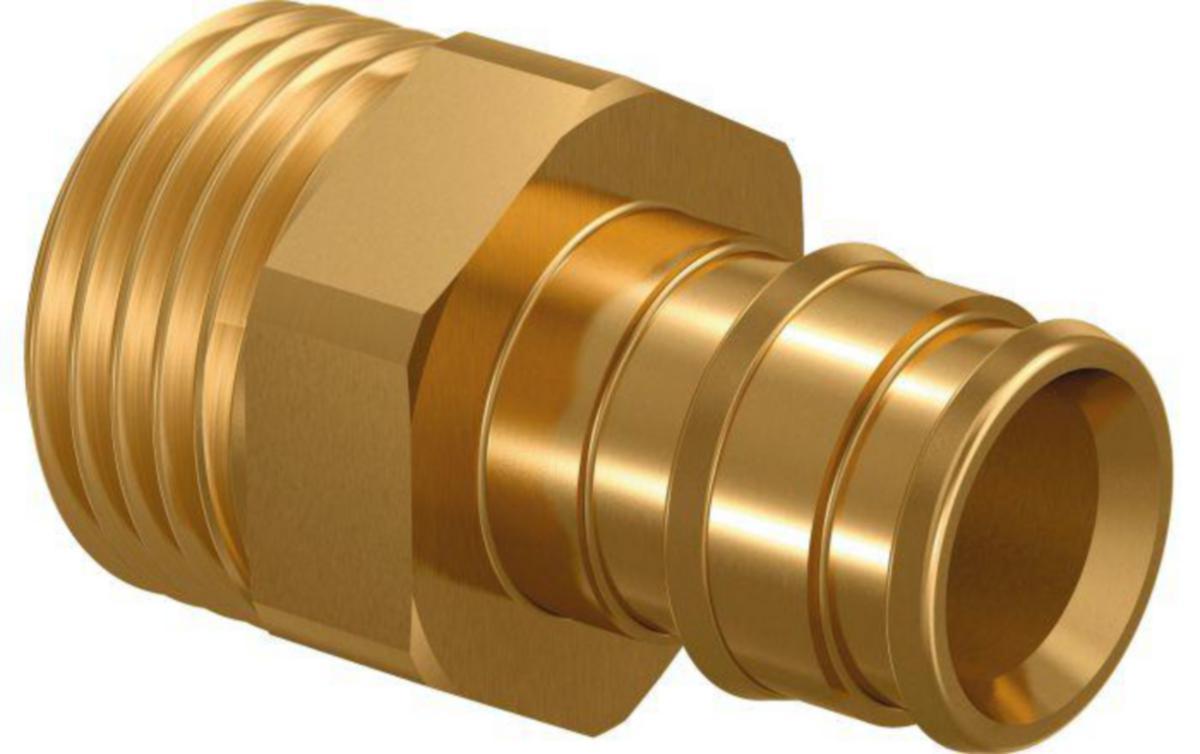 Nippel rett med utvendig gjenge uten Q&E ring, Uponor - 16-G3/8"MT Q&E Adapter med o-ring. Uponor