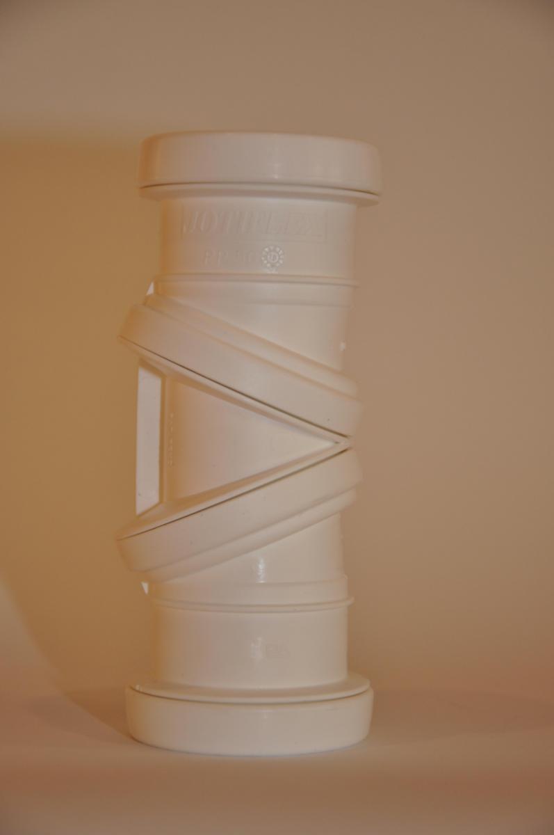 Muffe bend 0-90º dobbel, Jotiflex - 75 mm Jotiflex PP dbl.muf.sort bend 0-90