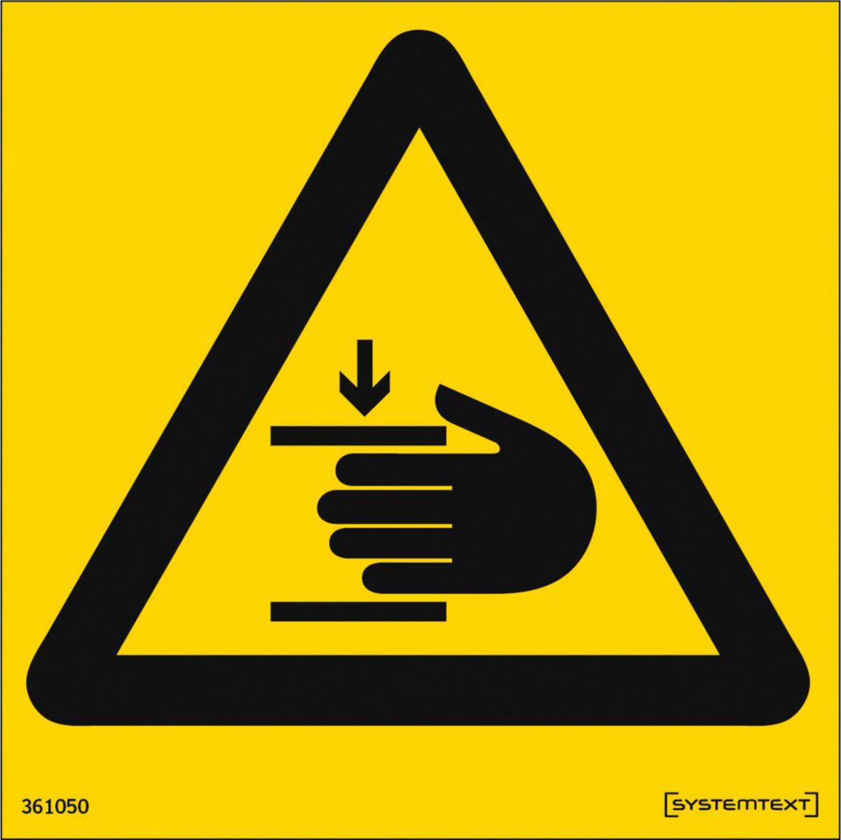 Dekal Systemtext Klemmerisiko - Dekal Fareskilt - Klemmerisiko Systemtext 80X80mm