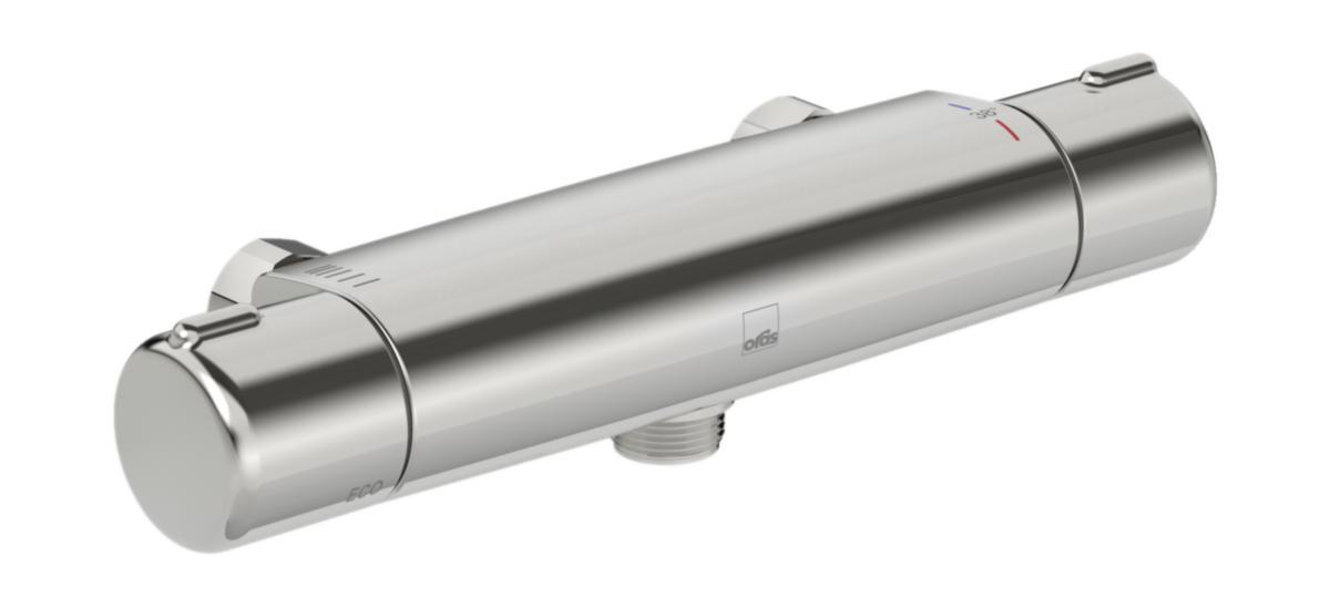 Dusjbatteri Oras Nova 7461 med utvendig gjenge - Oras Nova dusjtermostat med 3/4" utv.gjenge. krom