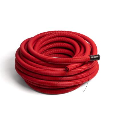 160/136 mm DV rød kabelrør m/ trekketråd kveil a 50 mtr.