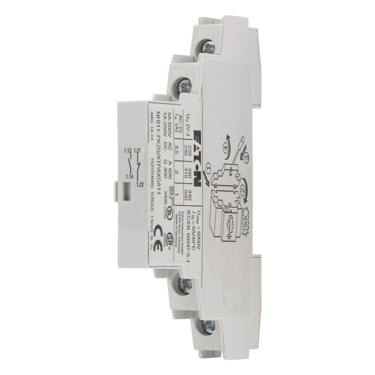 Hjelpekontakter Eaton Electric for PKZ0 - HJELPEKONTAKT NHI11-PKZ0 