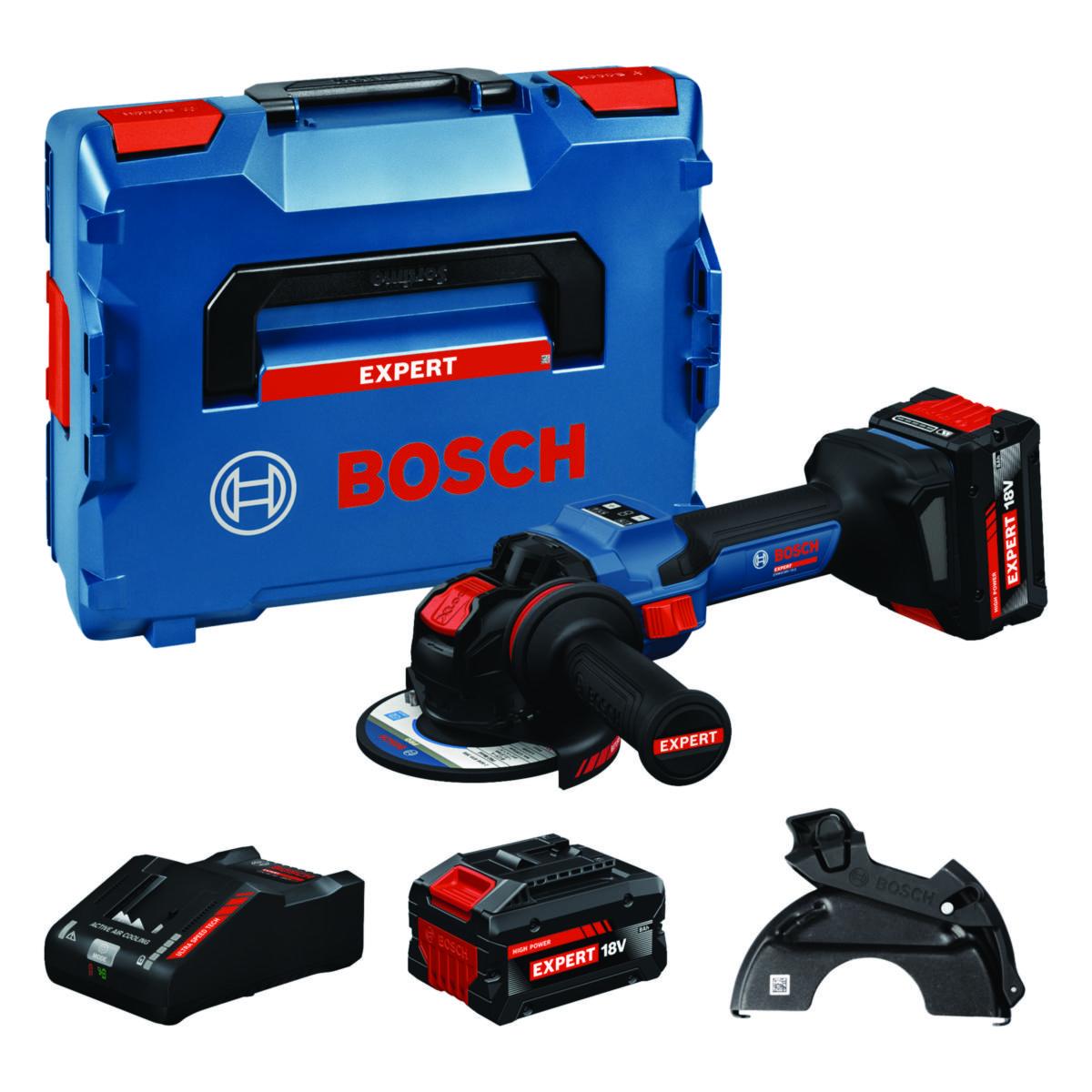 Vinkelsliper Bosch EXWX 18V 15S L-BOXX - Vinkelsliper EXWX18V-15S Bosch 18V 2x8Ah L-BOXX