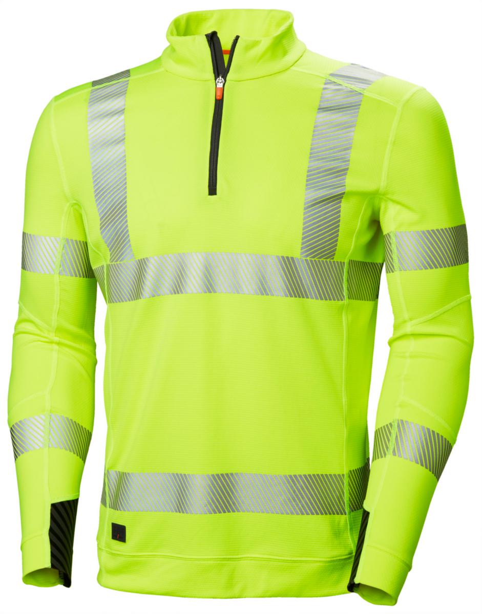 Undertrøye HH polo Lifa Active HiVis kl.2(3) - Undertrøye zip HH Lifa Active HiVis kl.3 gul str L