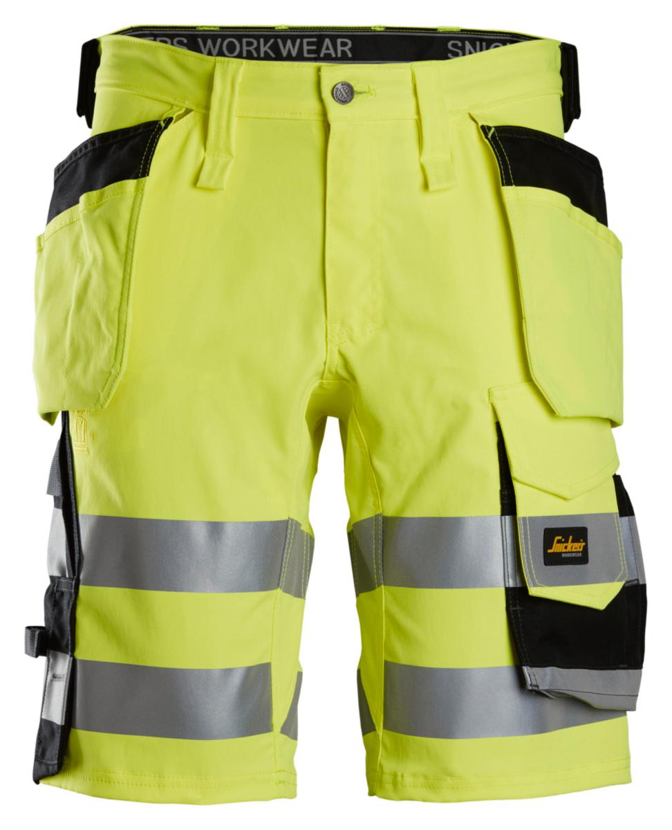 Håndverksshorts Snickers® 6135 HiVis kl.1 - Håndverksshorts Snickers 6135 HiVis kl.1 gul/svart str C56
