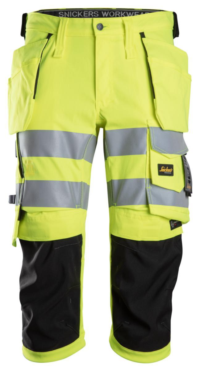 Piratbukse Snickers 6138 HiVis - Piratbukse Snickers 6138 HiVis kl.2 gul/sva str 50
