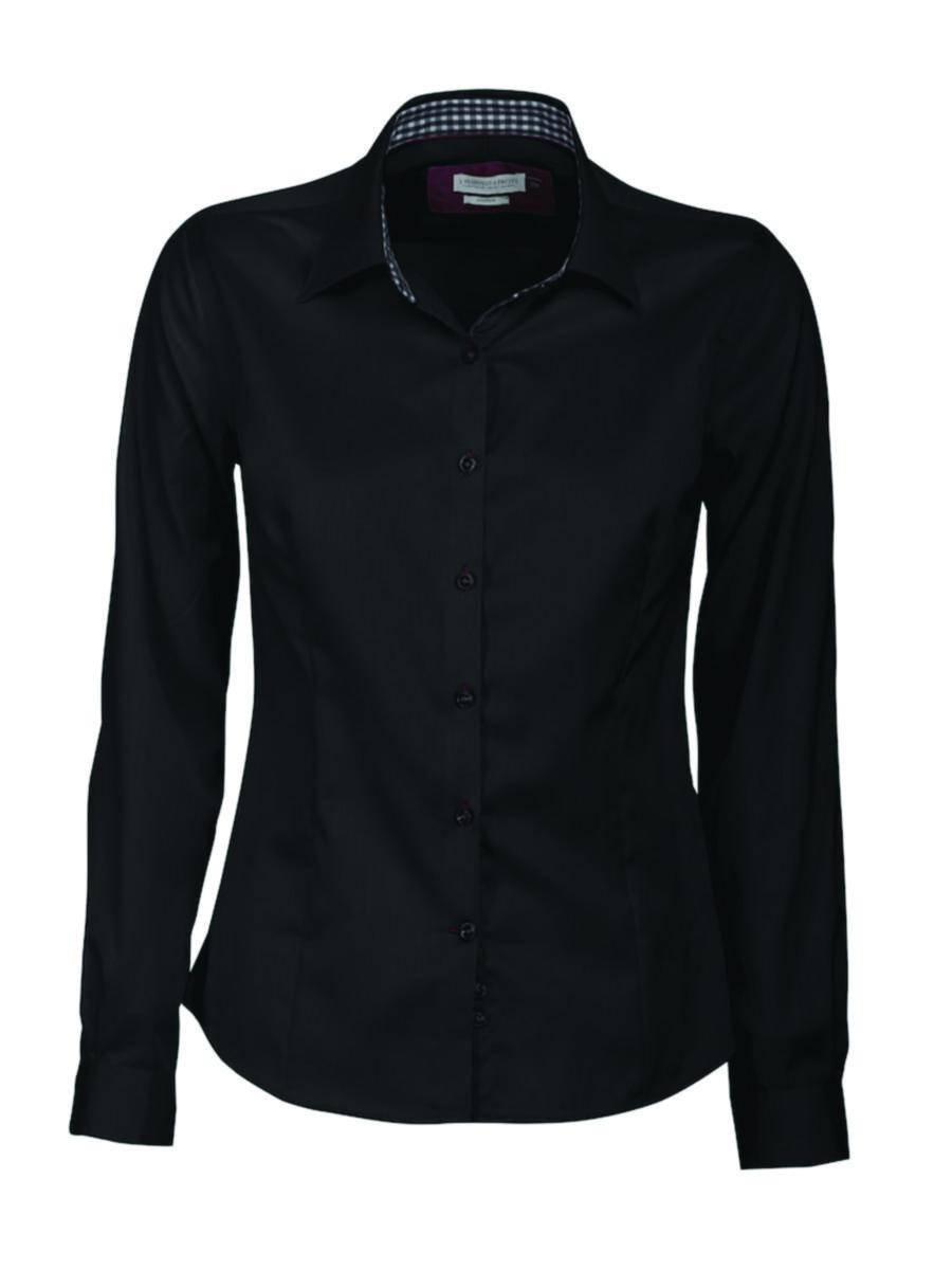 Skjorte dame J.H&F Red Bow 20 - Skjorte dame J.H&F Red Bow 20 Svart str XL
