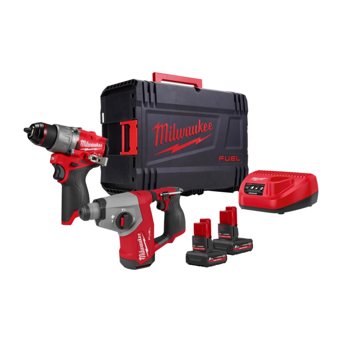 Kombipakke Milwaukee M12 FPP2BG2-502X - Kombipakke M12 FPP2BG2-502X Milwaukee 12V